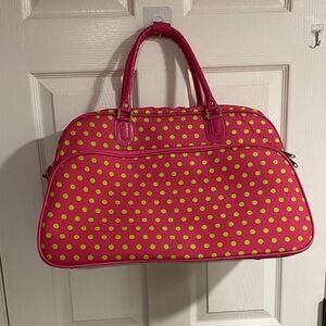 Carry On Pink Polka Dot Travel Bag